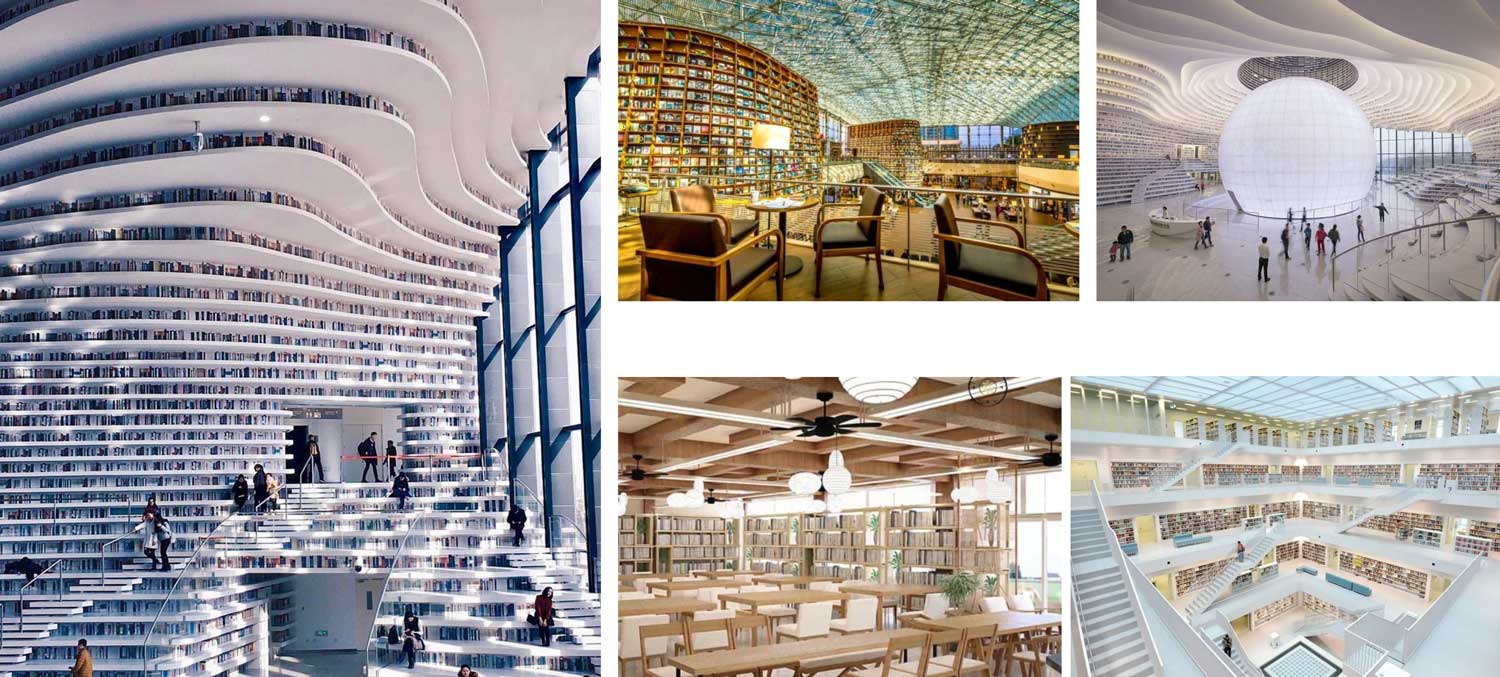 Thư viện với hàng triệu đầu sách, tra cứu, tham khảo
